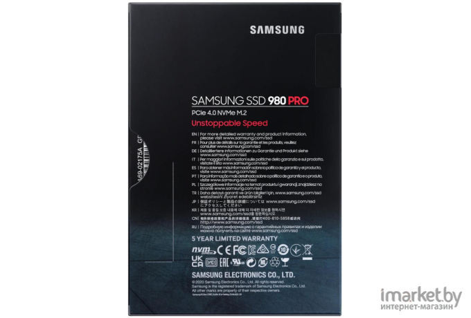 SSD диск Samsung M.2 1.0Tb 980 PRO Series [MZ-V8P1T0BW]