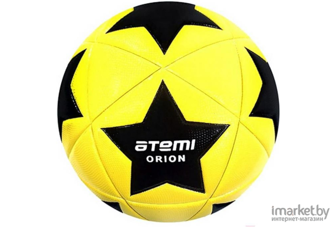 Футбольный мяч Atemi ORION PVC  р.5 желтый/черный/белый
