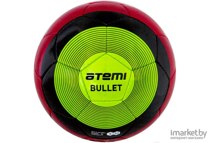 Футбольный мяч Atemi BULLET WINTER р.5 красный/черный/зеленый