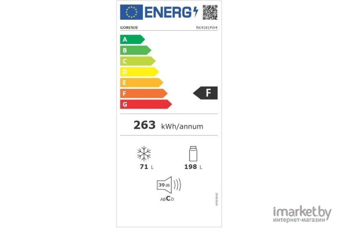 Холодильник Gorenje RK4181PW4