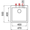 Кухонная мойка Elleci Quadra 102 G68 Bianco [LGQ10268]