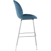 Барный стул Stool Group Beetle со спинкой маренго хромированные ножки [8329C VELVET BLUE CH/L]