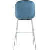 Барный стул Stool Group Beetle со спинкой маренго хромированные ножки [8329C VELVET BLUE CH/L]