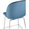 Барный стул Stool Group Beetle со спинкой маренго хромированные ножки [8329C VELVET BLUE CH/L]