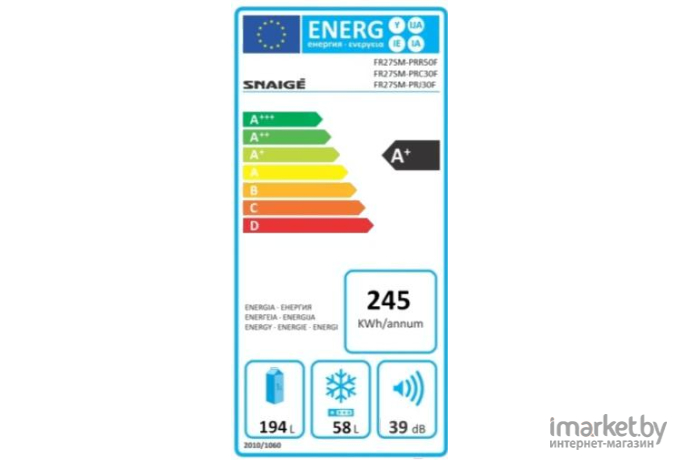 Холодильник Snaige FR27SM-PRR50F