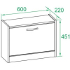 Тумба для обуви Сокол ТО-21 венге/беленый дуб [ШОТО21Вб]