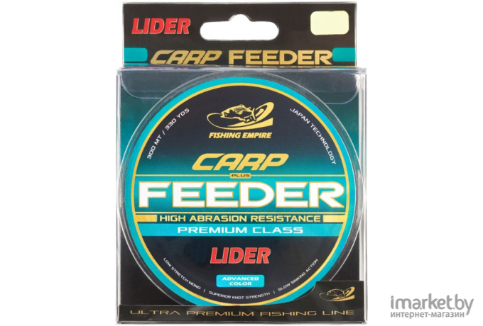 Леска монофильная Lider CARP plus FEEDER BLACK 300 м 0,20 мм [BL-020]