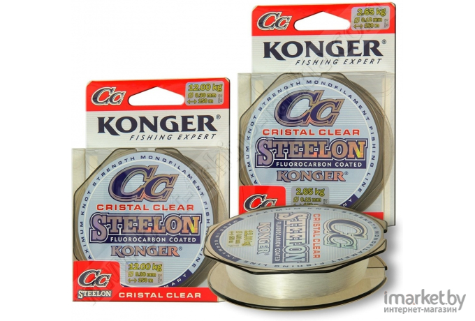 Леска монофильная KONGER STEELON CRISTAL CLEAR FLUOROCARBON 150 м 0,35 мм [239150035]