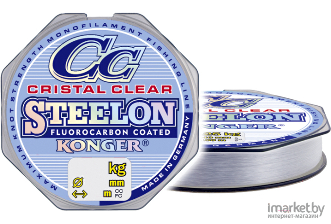 Леска монофильная KONGER STEELON CRISTAL CLEAR FLUOROCARBON 30 м 0,08 мм [239030008]