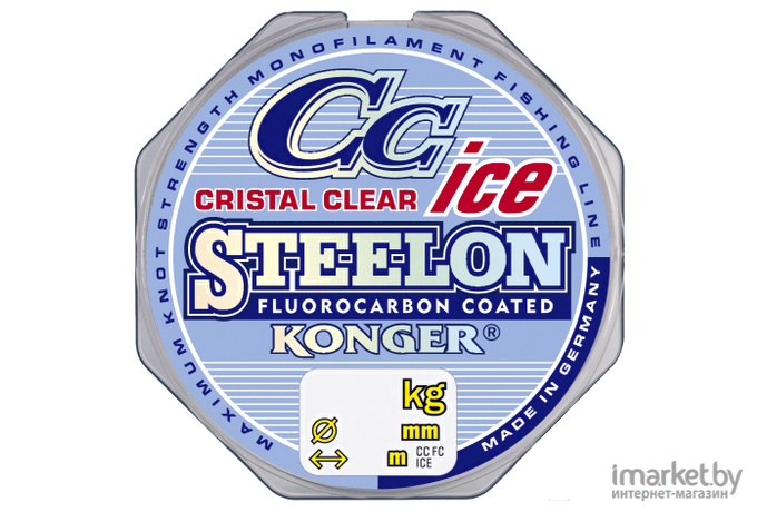 Леска флюорокарбоновая KONGER STEELON CRISTAL CLEAR FLUOROCARBON ICE 50 м 0,12 мм [239050012]