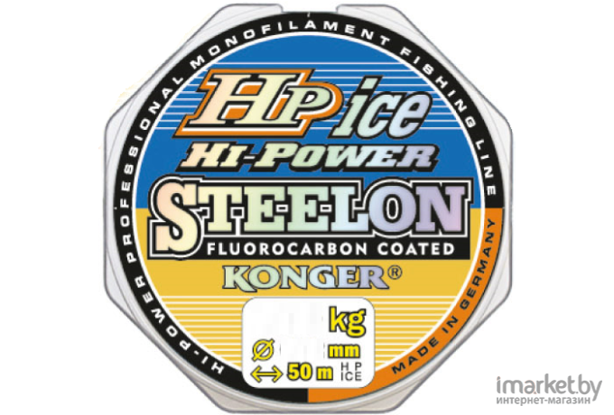 Леска флюорокарбоновая KONGER STEELON HP HI-POWER FLUOROCARBON ICE 50 м 0,12 мм [241050012]