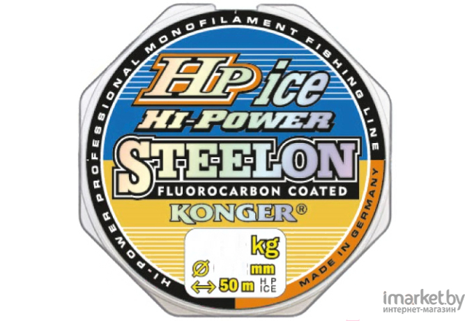 Леска флюорокарбоновая KONGER STEELON HP HI-POWER FLUOROCARBON ICE 50 м 0,14 мм [241050014]