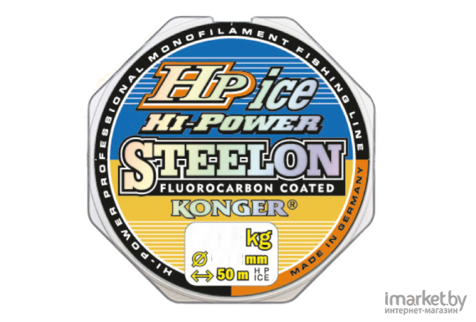 Леска монофильная KONGER STEELON HP HI-POWER FLUOROCARBON ICE 50 м 0,20 мм [241050020]