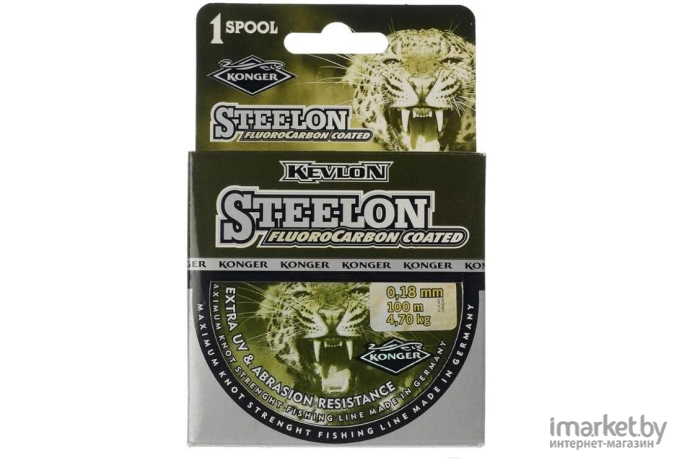 Леска флюорокарбоновая KONGER STEELON FLUOROCARBON 100 м 0,14 мм [220100014]