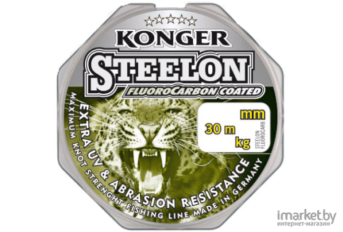 Леска монофильная KONGER STEELON FLUOROCARBON 30 м 0,08 мм [220030008]