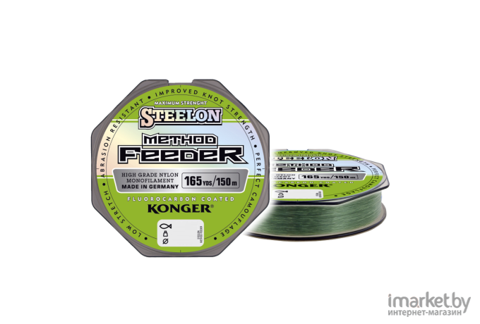 Леска монофильная KONGER STEELON METHOD FEEDER 150 м 0,22 мм [257150022]