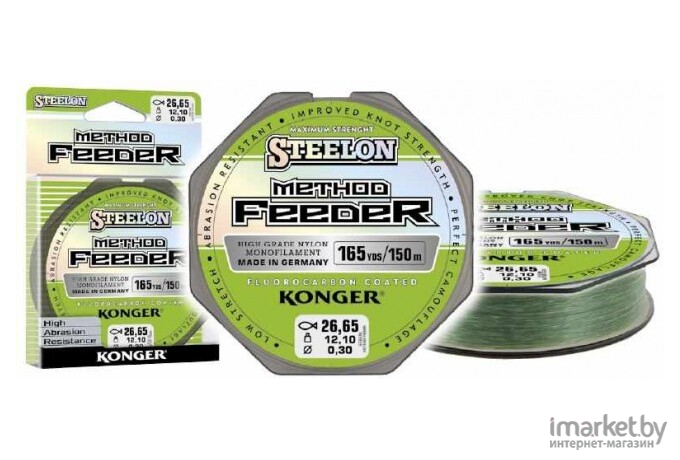 Леска монофильная KONGER STEELON METHOD FEEDER 150 м 0,22 мм [257150022]