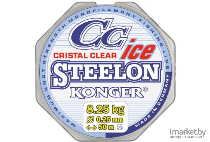 Леска монофильная KONGER STEELON CRISTAL CLEAR ICE 50 м 0,10 мм [240050010]