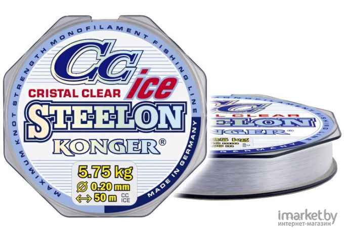 Леска монофильная KONGER STEELON CRISTAL CLEAR ICE 50 м 0,10 мм [240050010]