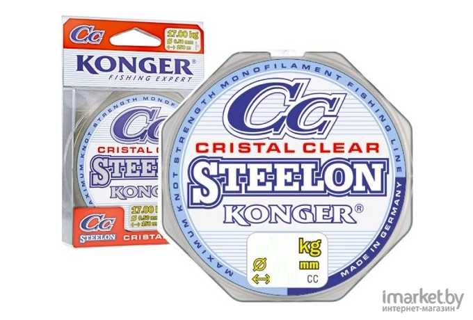 Леска монофильная KONGER STEELON CRISTAL CLEAR 150 м 0,22 мм [240150022]