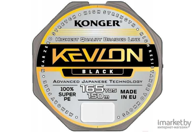 Плетеная леска KONGER KEVLON X4 150 м 0,10 мм Black [250151010]