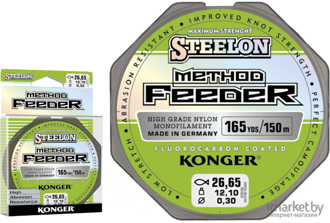 Монофильная леска KONGER STEELON METHOD FEEDER 150 м 0,18 мм [257150018]