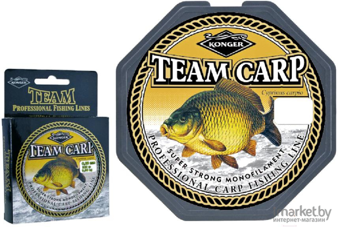 Леска монофильная KONGER TEAM CARP 250-350 м 0,25 мм [214001025]