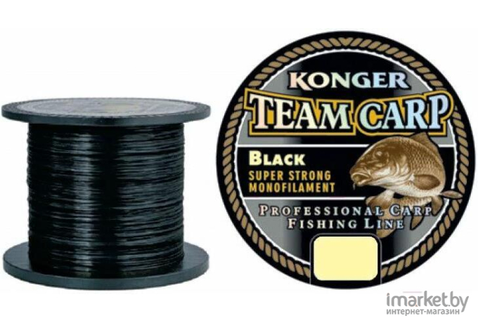 Леска монофильная KONGER TEAM CARP 1000 м 0,25 мм Black [228001025]