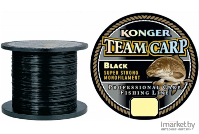 Леска монофильная KONGER TEAM CARP 1000 м 0,28 мм Black [228001028]