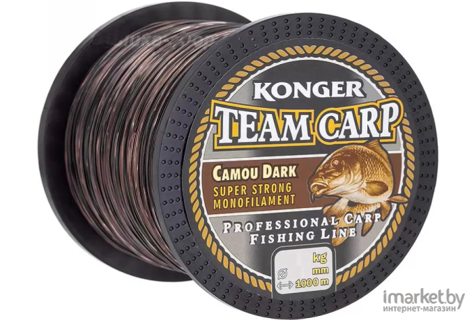 Леска монофильная KONGER TEAM CARP CAMOU DARK 1000 м 0,25 мм [229001025]