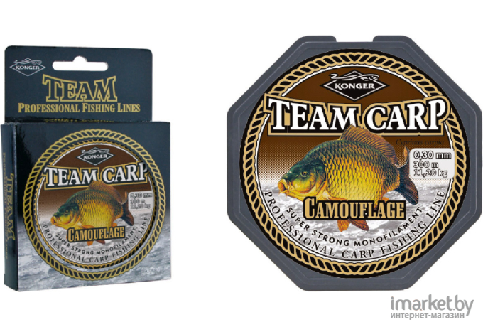 Леска монофильная KONGER TEAM CARP CAMOU 1000 м 0,25 мм Rainbow [235001025]