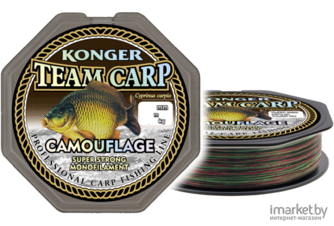 Леска монофильная KONGER TEAM CARP 250-350 м 0,28 мм Camouflage [214005028]