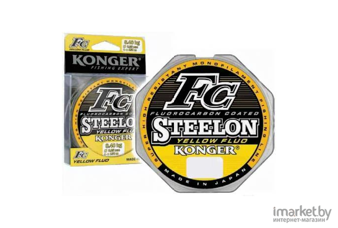 Леска монофильная KONGER STEELON FC Yellow 150 м 0,22 мм [246150022]