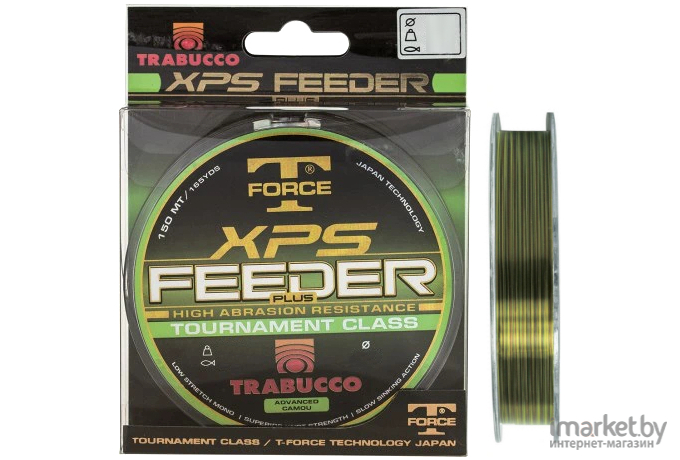 Леска монофильная Trabucco T-FORCE XPS FEEDER PLUS 150 м 0,18 мм [053-95-180]