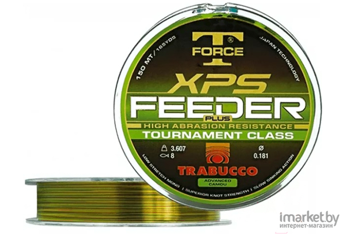 Леска монофильная Trabucco T-FORCE XPS FEEDER PLUS 150 м 0,18 мм [053-95-180]