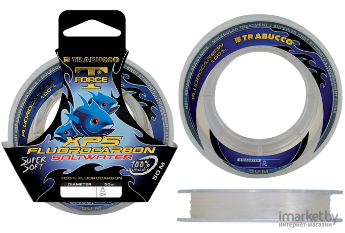 Леска флюорокарбоновая Trabucco T-FORCE FLUOROCARBON SALTWATER 50 м 0,14 мм [053-38-140]