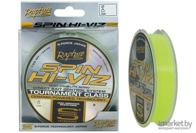 Леска монофильная RAPTURE SPIN HI-VIZ 150 м 0,16 мм [051-98-160]