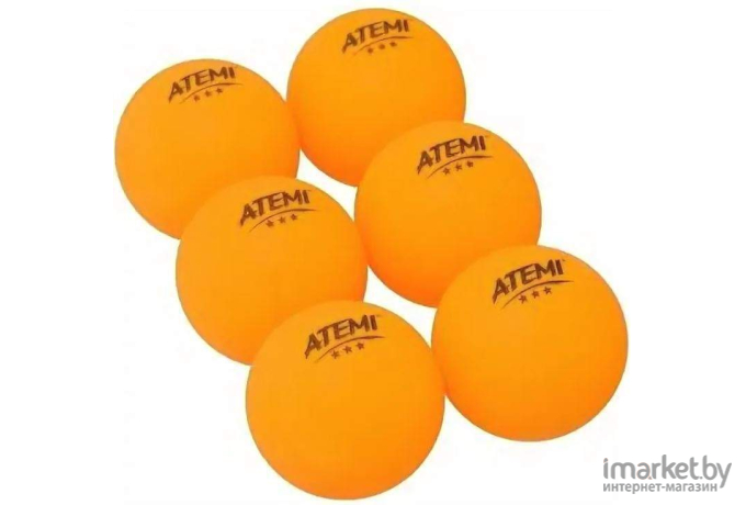 Мячи для настольного тенниса Atemi 3 6 шт оранжевый