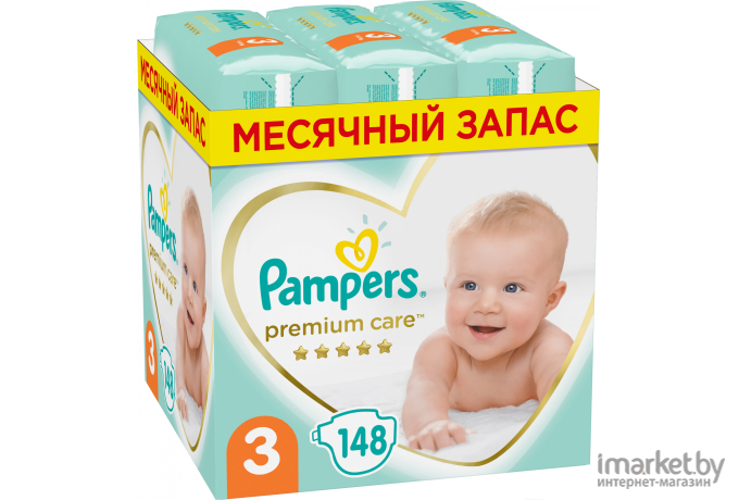 Детские подгузники Pampers Premium Care 3 Midi (148шт)