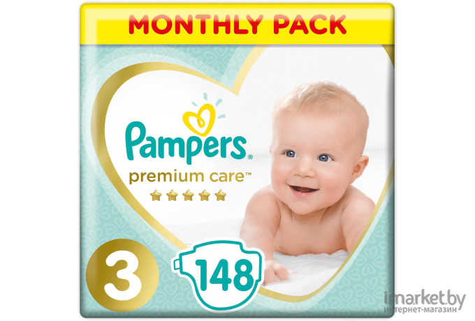 Детские подгузники Pampers Premium Care 3 Midi (148шт)
