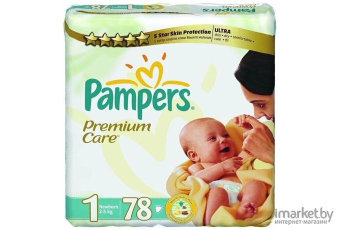 Детские подгузники Pampers Premium Care 1 Newborn (102шт)