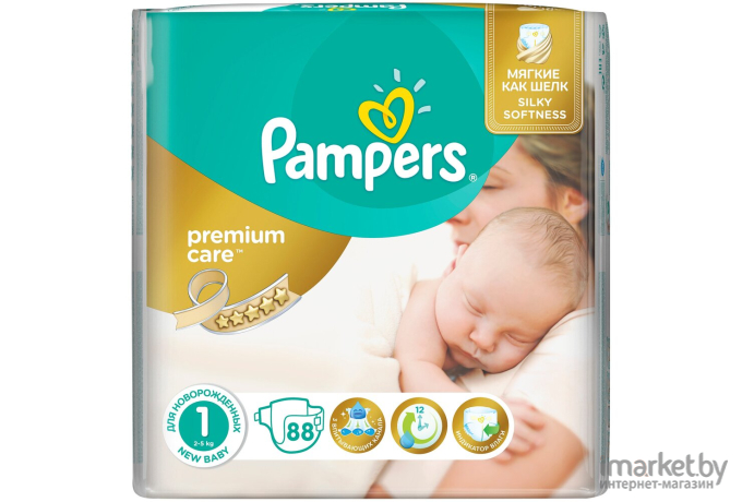 Детские подгузники Pampers Premium Care 1 Newborn (102шт)