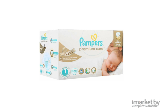 Детские подгузники Pampers Premium Care 1 Newborn (102шт)