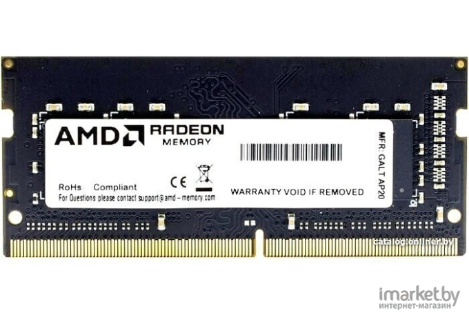 Оперативная память AMD SO-DIMM DDR IV 16Gb PC-25600 3200MHz [R9416G3206S2S-U]