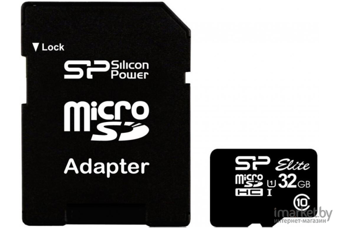 Карта памяти Silicon-Power microSD 32GB Elite microSDHC Class 10 UHS-I [SP032GBSTHBU1V10SP]