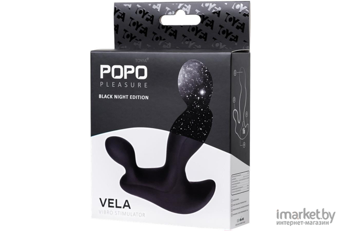 Вибратор TOYFA Popo Pleasure Vela 731449 черный