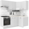 Готовая кухня Сивирин-Компани Клео глоcс 1.2x2.0 правая белый глянец/белый глянец