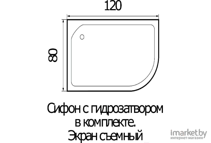 Душевая кабина River Dunay 120/80/26 MT L