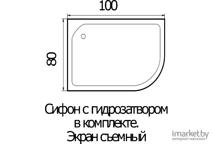 Душевая кабина River Desna 100/80/26 МТ L