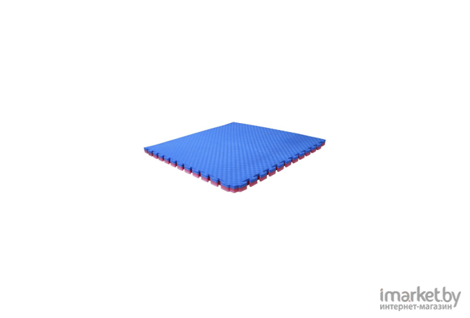 Гимнастический мат DFC ППЭ-2040 (1*1) синий/красный [12283]